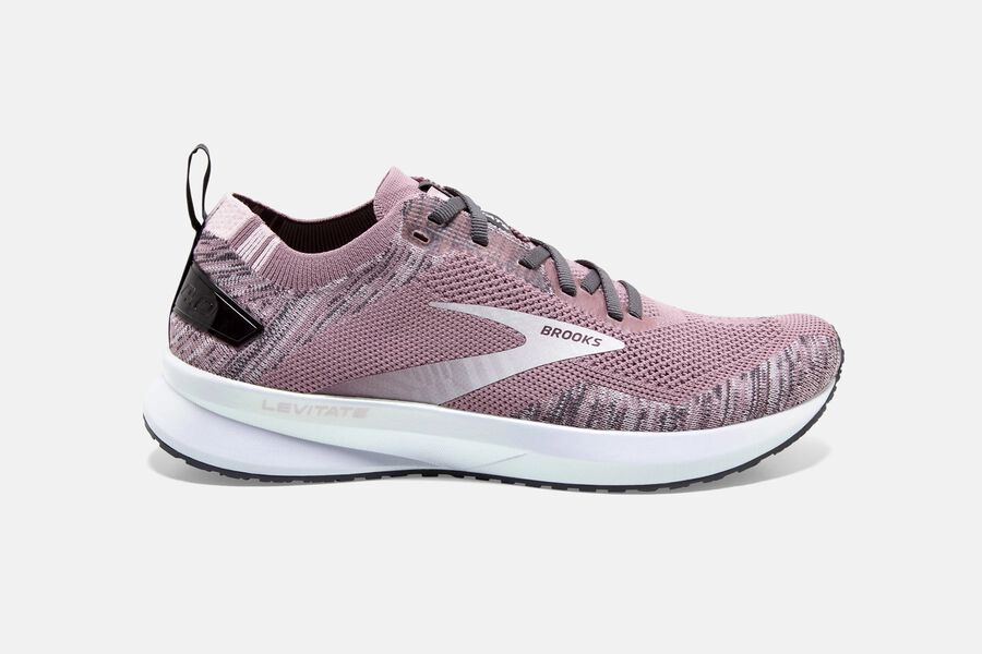 Levitate 4 Road Brooks Running Shoes NZ Womens - Pink/White - NHSGQZ-671